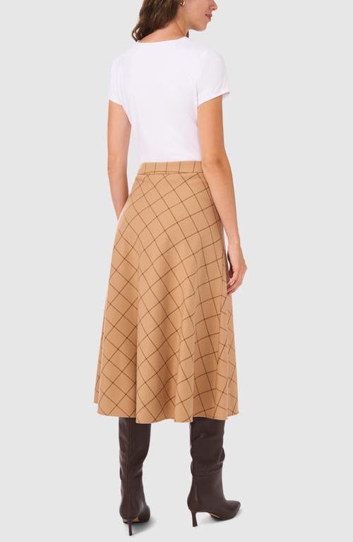 Halogenr Halogen(r) A-line Crepe Midi Skirt In Brown
