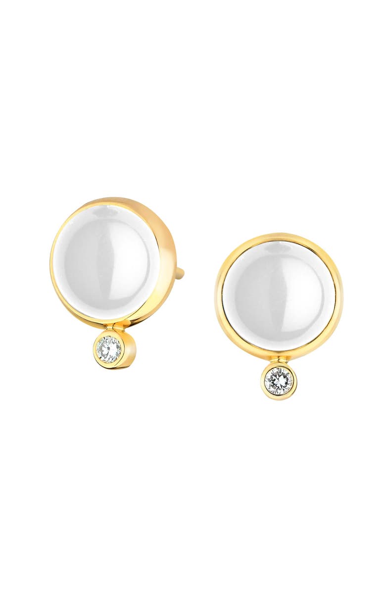 SYNA Cirra Cabochon Studs, Main, color, Moon Quartz