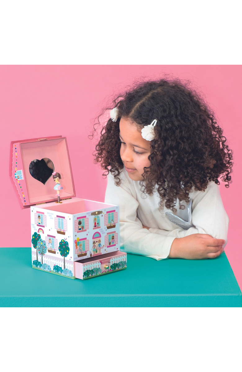 Floss & Rock Jewelry Box Doll House Plays Its a Small World, Alternate, color, Pink