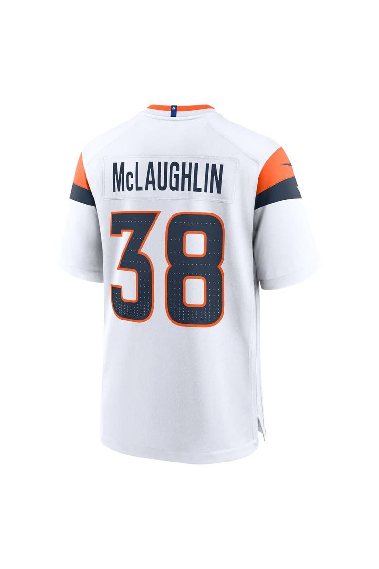 Men's Nike Jaleel McLaughlin  White Denver Broncos Game Jersey, Alternate, color, White