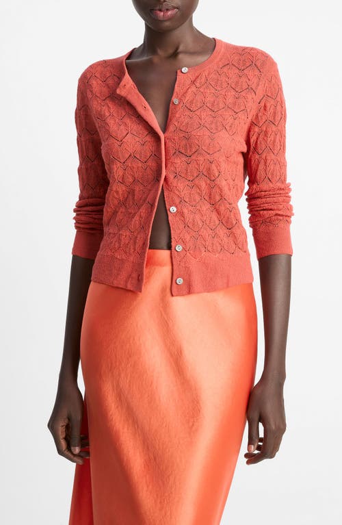 Vince Open Stitch Cotton Cardigan