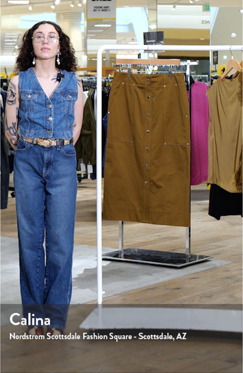 Hannah Cotton Twill Pencil Skirt, sales video thumbnail