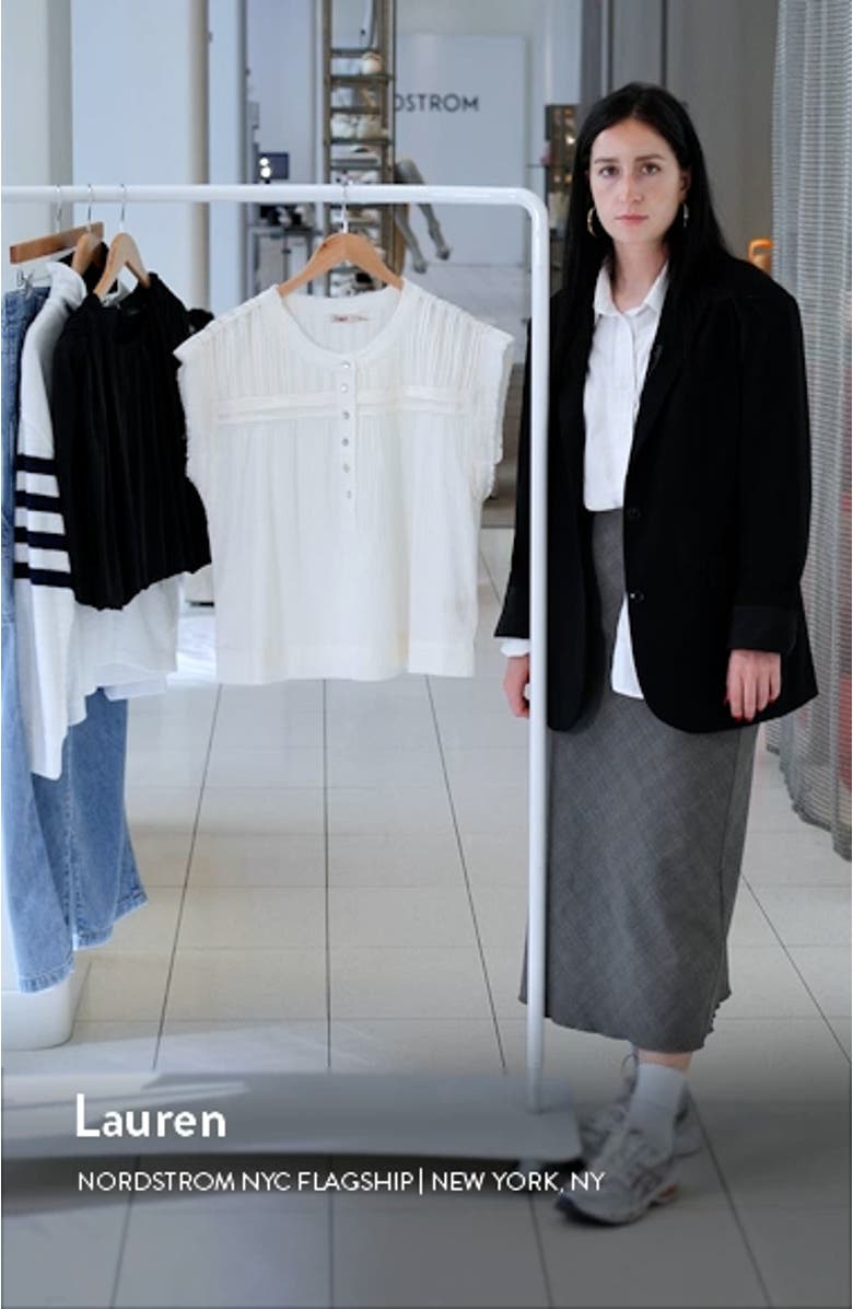 Ellsworth Pintuck Fringe Edge Top, sales video thumbnail