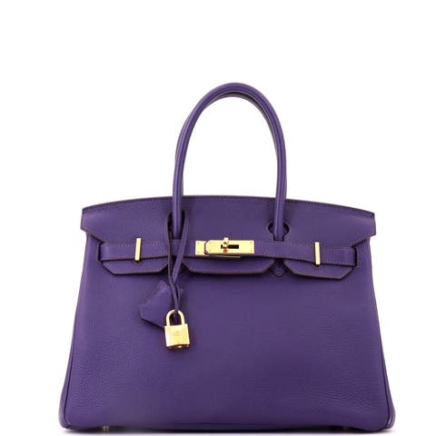 Birkin Handbag Purple Togo with Gold Hardware 30