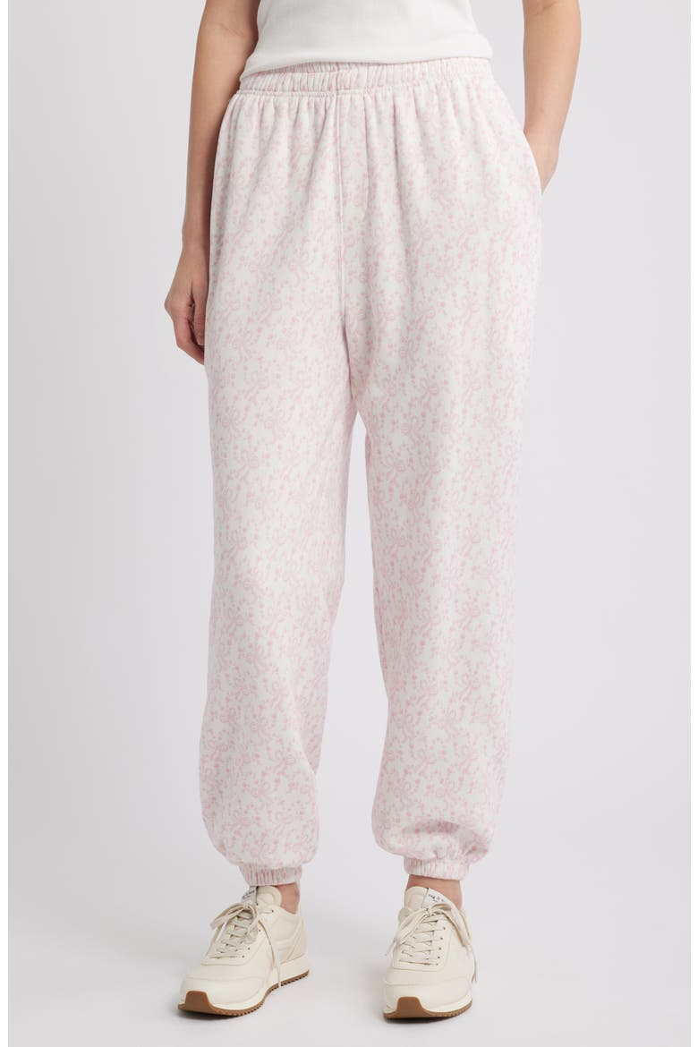 Lillia Ribbon Print Sweatpants, Main, color, CHANTILLY
