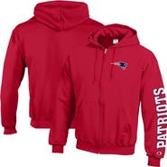 Champion Men's Champion Red New England Patriots Powerblend Fleece Full-Zip Hoodie