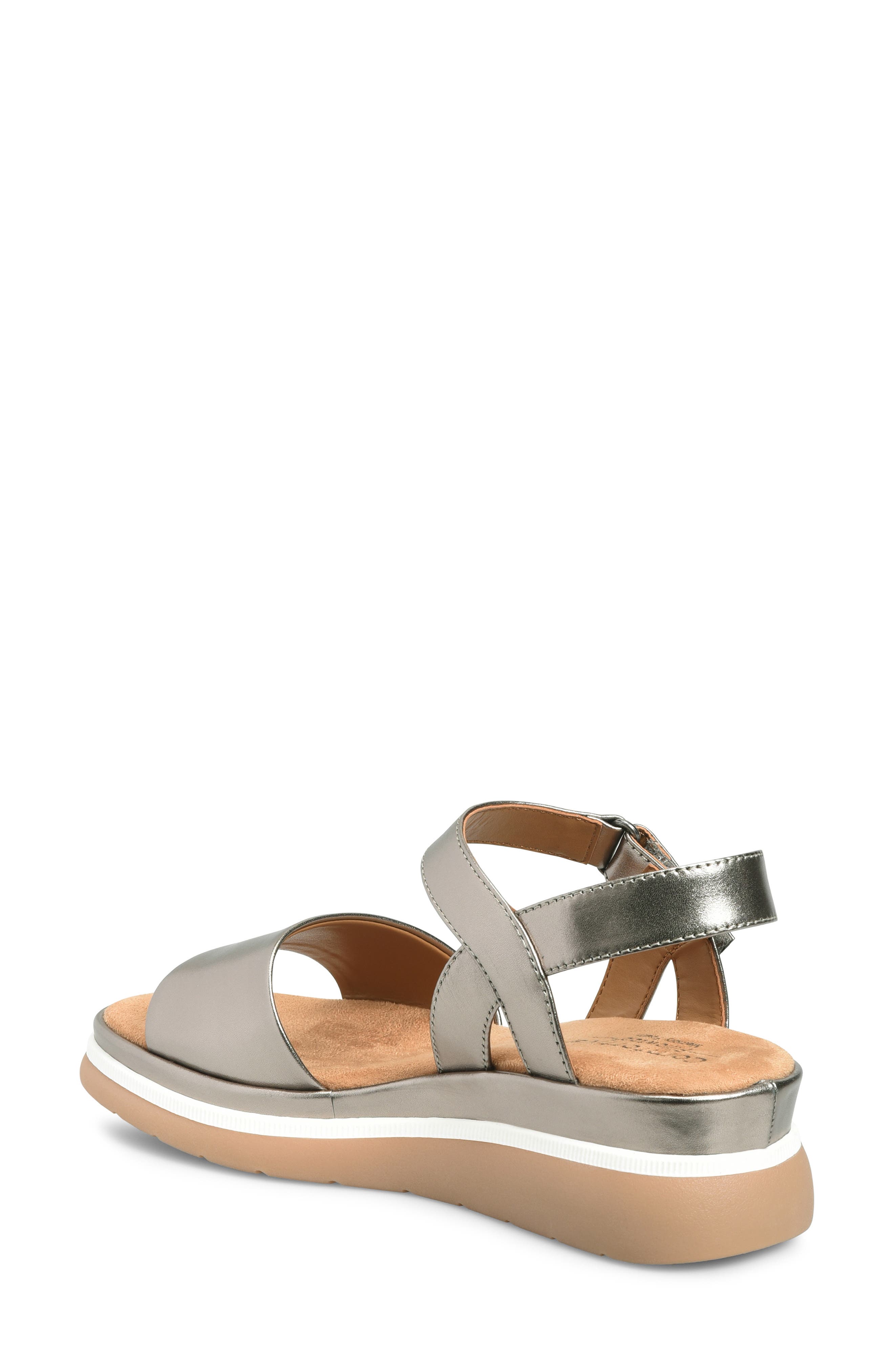 Ash Ankle Strap Platform Wedge Sandal, Alternate, color, ANTHRACITE