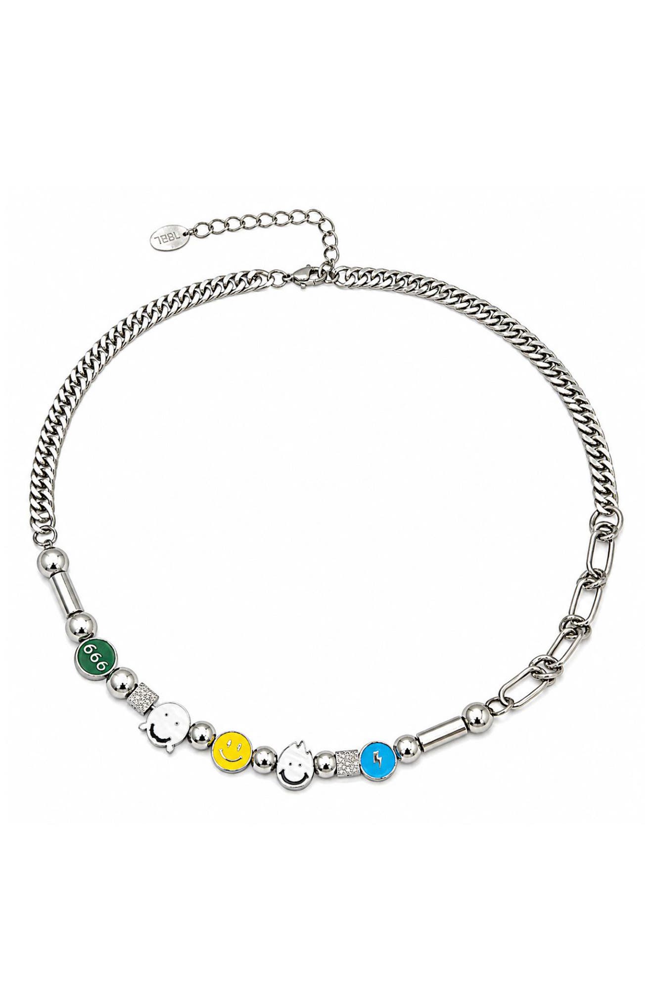 REBL Smiley Charm Necklace
