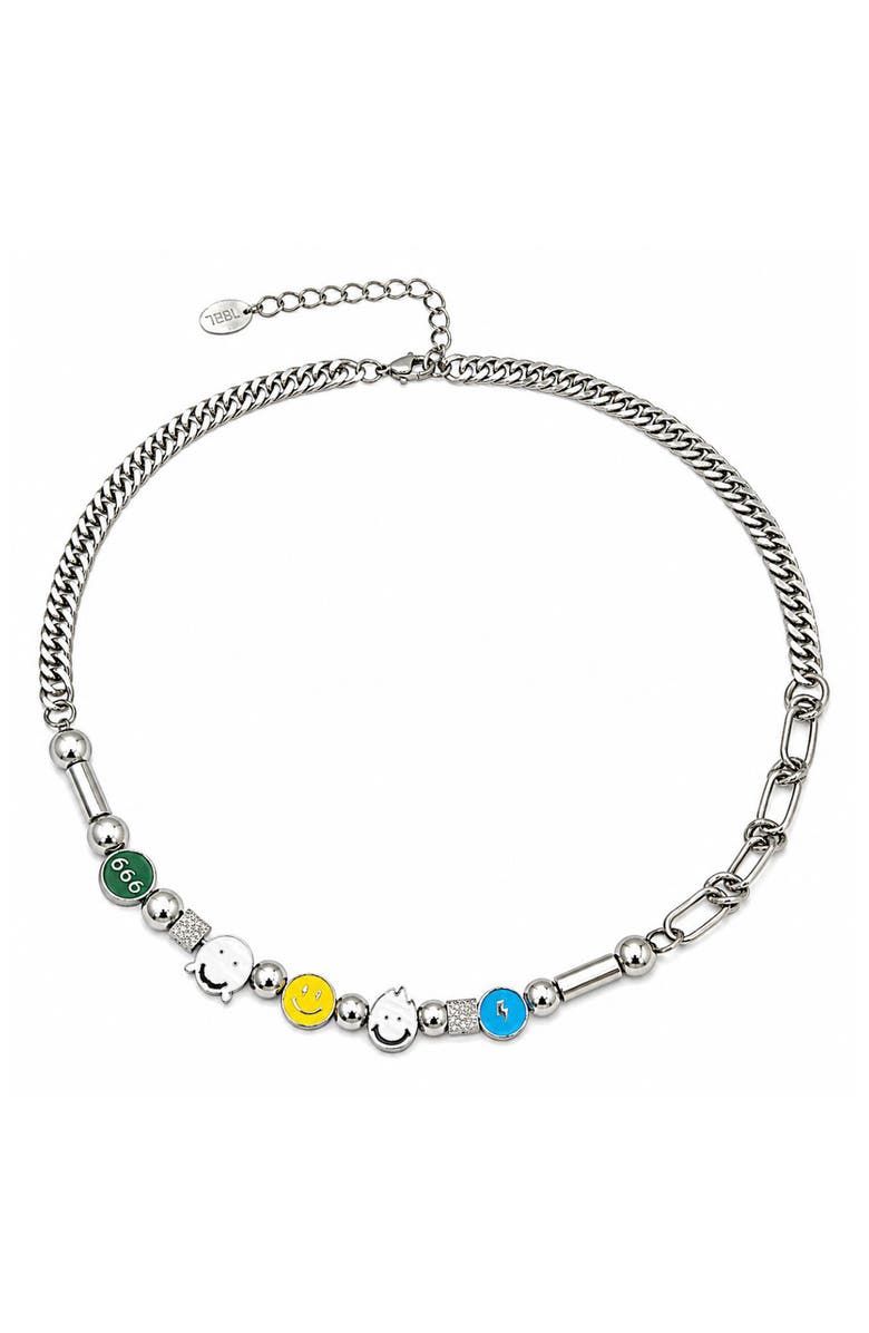 REBL Smiley Charm Necklace, Main, color, 