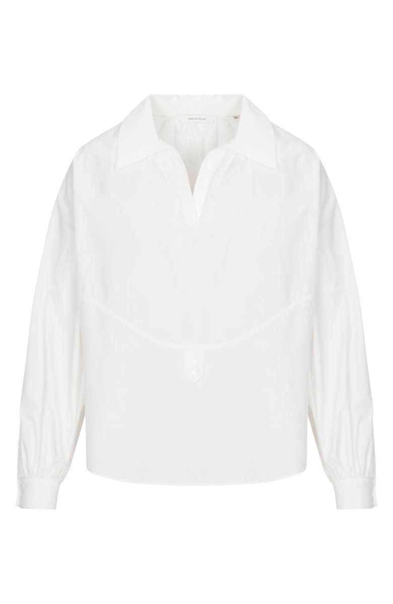 Rebecca Taylor Aisley Poplin Shirt, Alternate, color, Milk