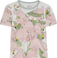 Chloé Flamingo Print Jersey Ringer T-Shirt
