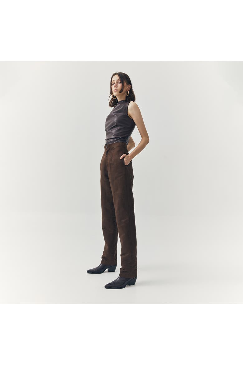 Jett Suede Pants, Alternate, color, Brown