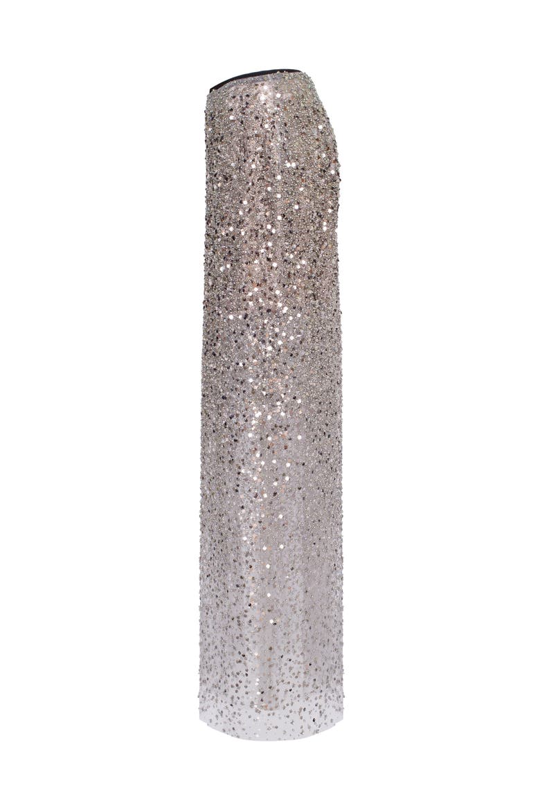 Fitted Sequin Pencil Maxi Skirt, Alternate, color, Silver