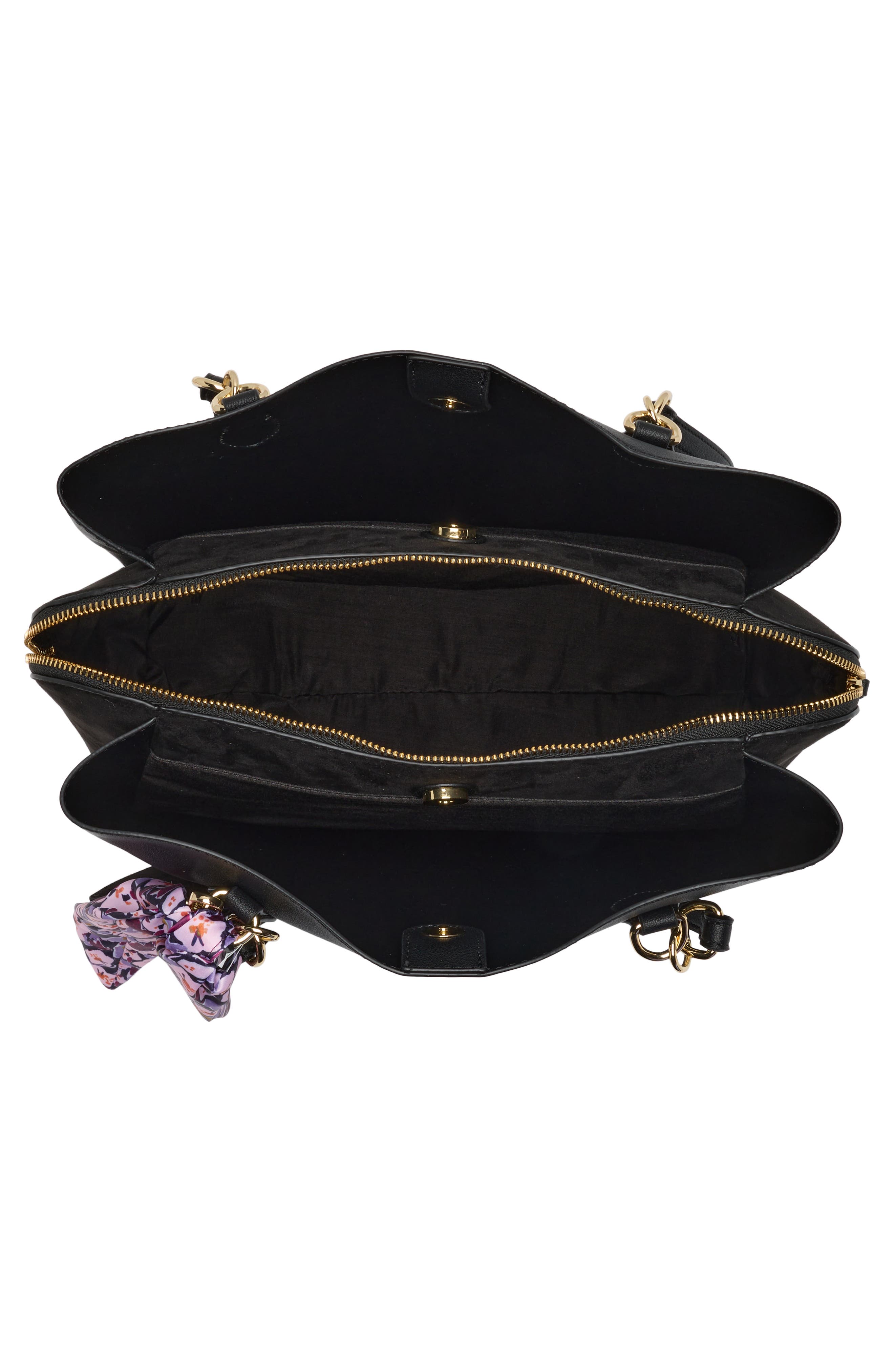 Orly Triple Compartment Shoulder Bag, Alternate, color, BLACK