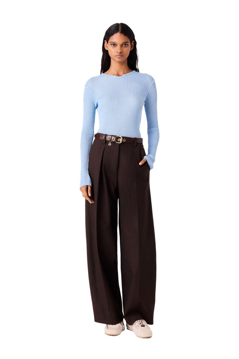Lurex knit sweater, Main, color, Blue sky