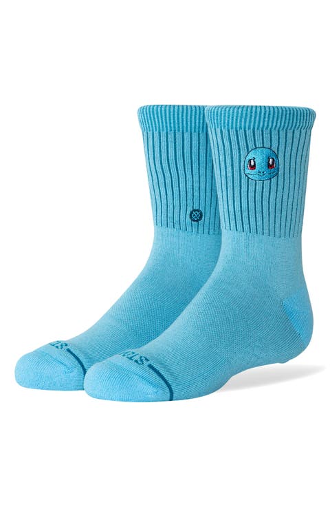 Kids' Squirtle Cotton Blend Crew Socks (Little Kid & Big Kid)