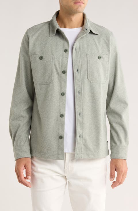 Piqué Knit Utility Overshirt