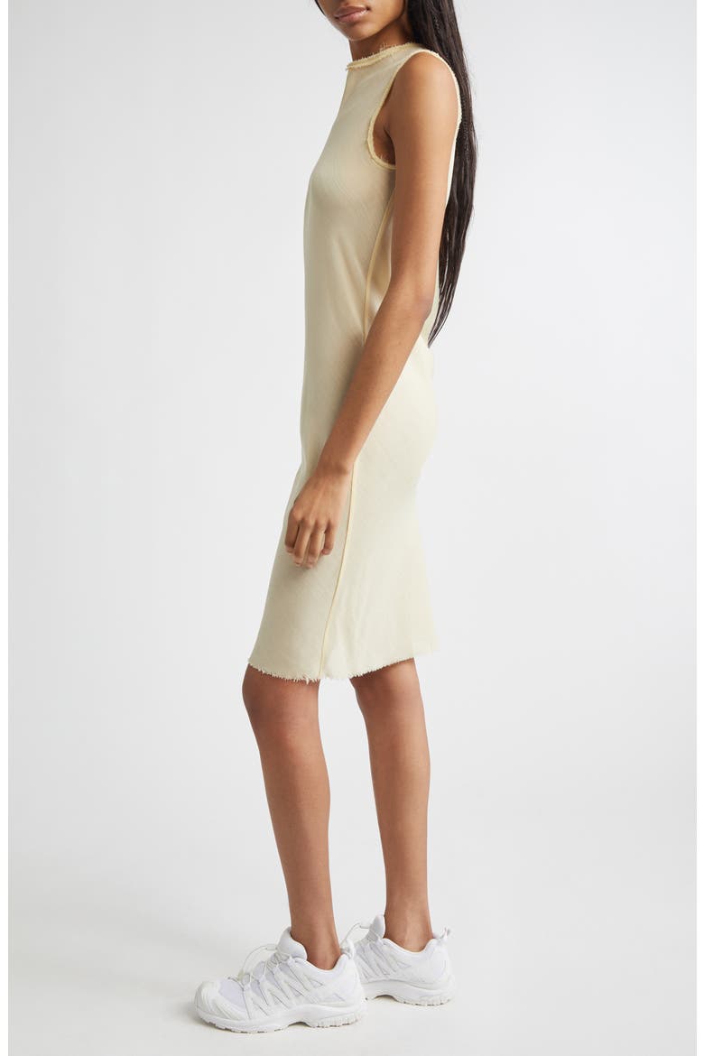 Bias Sleeveless Wool Fleece Dress, Alternate, color, BUTTER GAZE