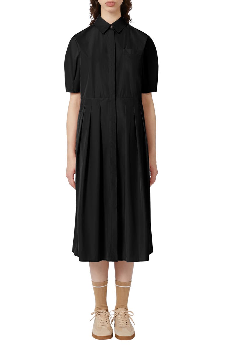 MM by Max Mara Cadmio Midi Shirtdress, Main, color, Black