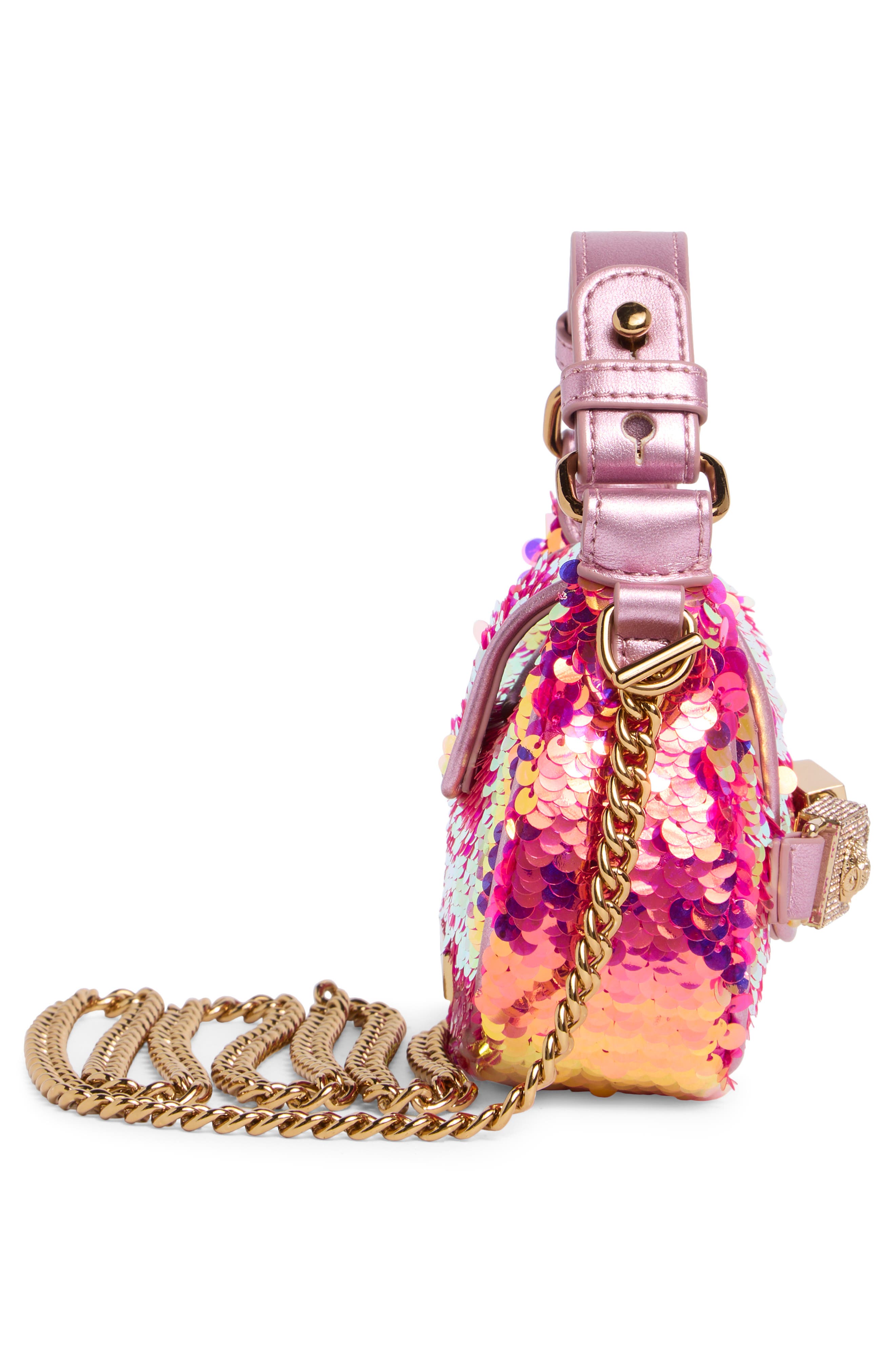 Kurt Geiger London Micro Kingsley Hobo Crossbody Bag, Alternate, color, Fuchsia