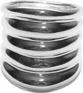 ARGENTO VIVO Linear Rib Ring