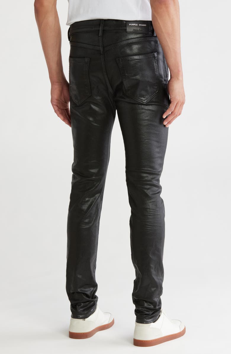PURPLE BRAND P001 Shiny Racer Skinny Jeans, Alternate, color, 