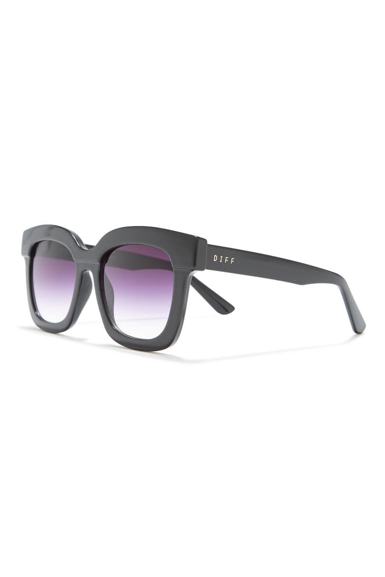 56mm Makay Square Sunglasses, Alternate, color, BLACK/ GREY
