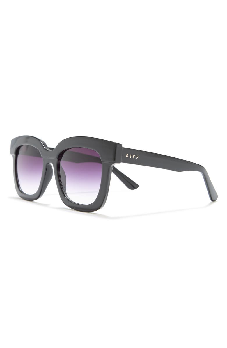 DIFF 56mm Makay Square Sunglasses, Alternate, color, Black/ Grey