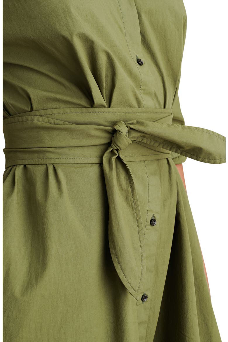 Long Sleeve Midi Shirtdress, Alternate, color, MILITARY OLIVE