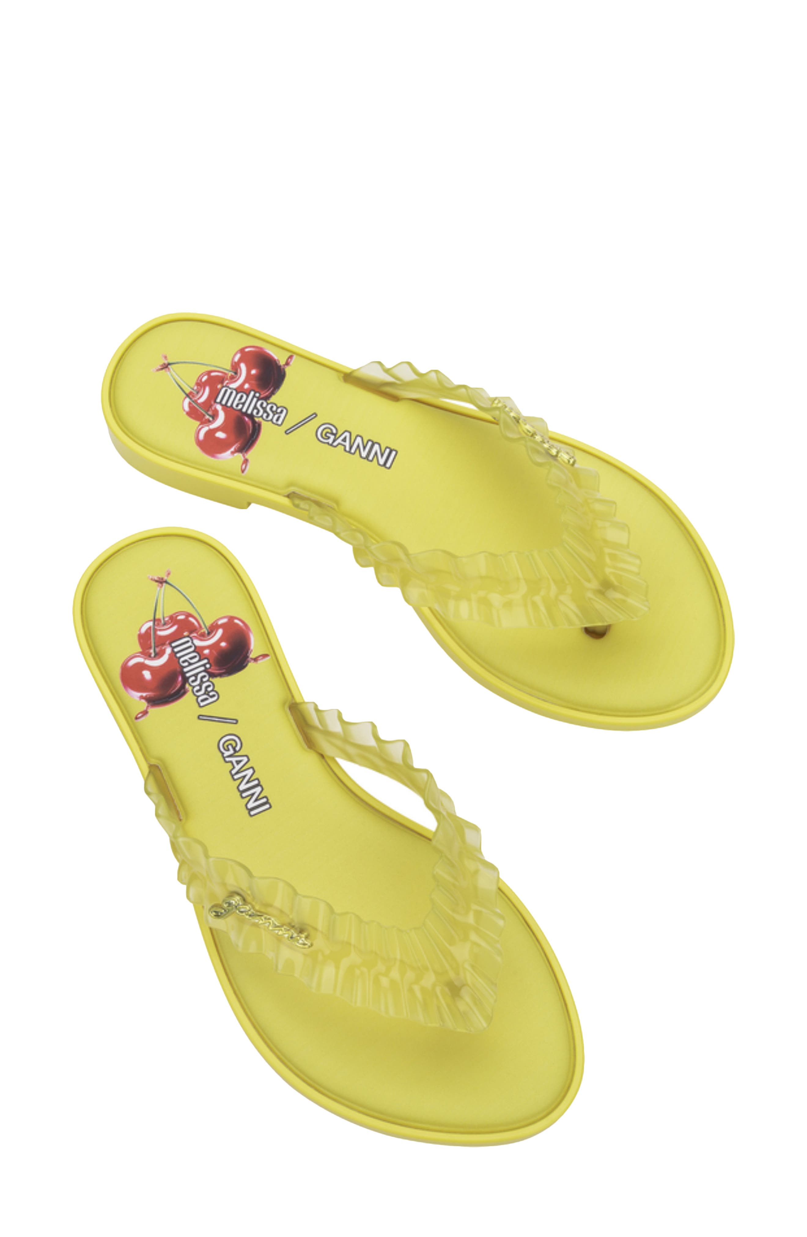 x Ganni Slim Flip Flop, Alternate, color, YELLOW