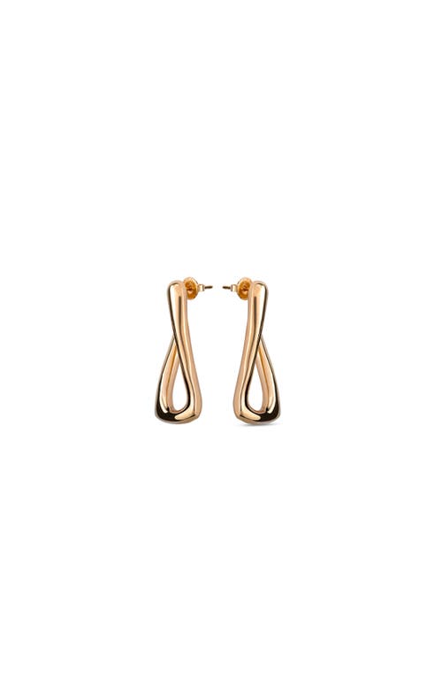 Unode50 18k Gold-plated Link Shaped Earrings In Gold