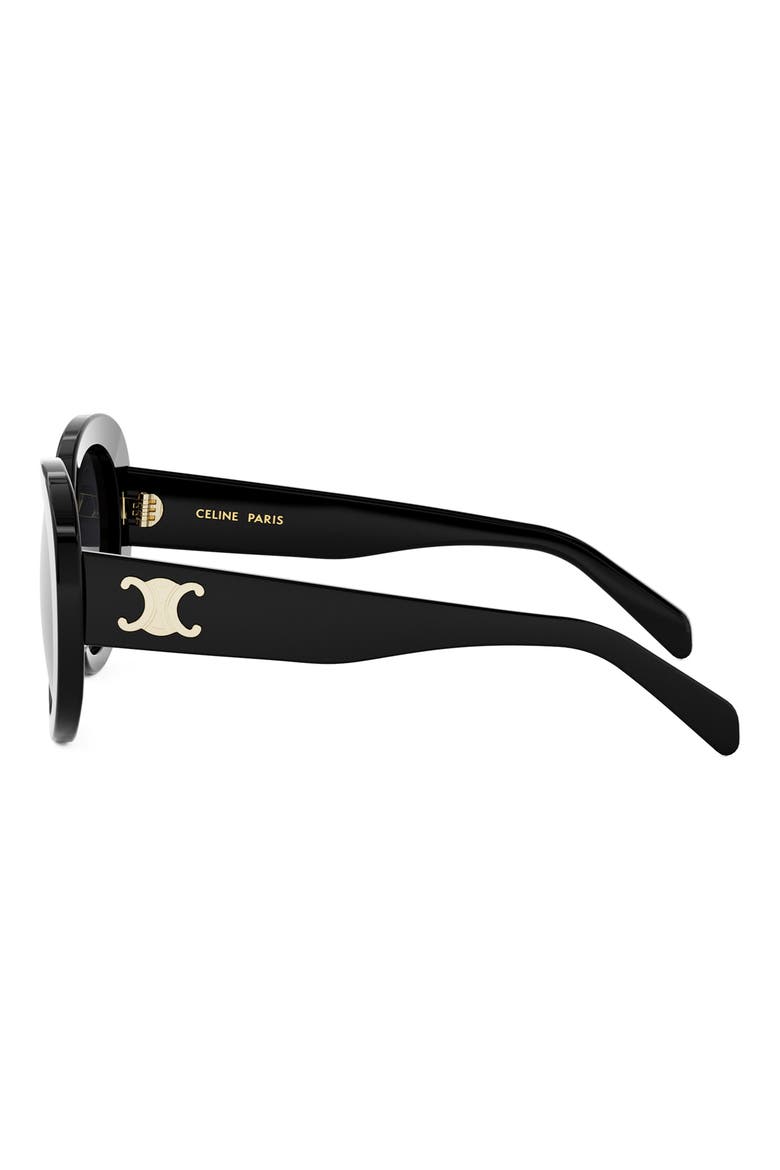 Triomphe 55mm Gradient Butterfly Sunglasses, Alternate, color, SHINY BLACK / GRADIENT SMOKE