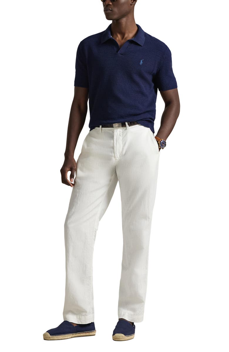 Polo Ralph Lauren Bedford Classic Fit Linen & Cotton Pants, Alternate, color, White