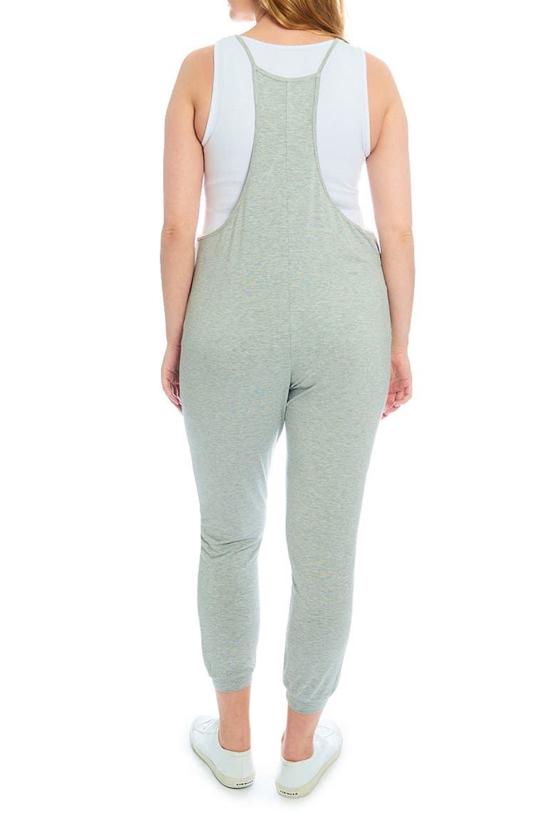 Brandi During & After Maternity/Nursing Romper, Alternate, color, HEATHER GREY SOLID