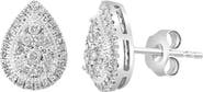 EFFY Sterling Silver Diamond Pear Stud Earrings
