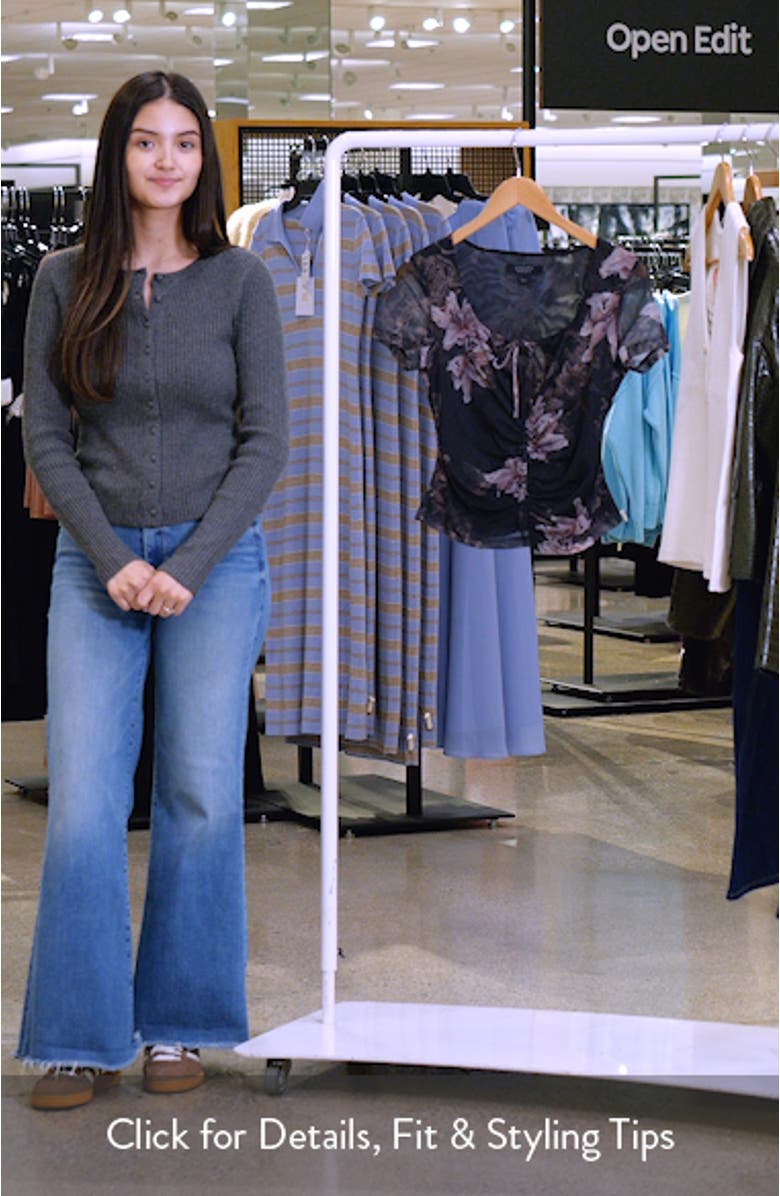 Gabby Floral Print Mesh Top, sales video thumbnail