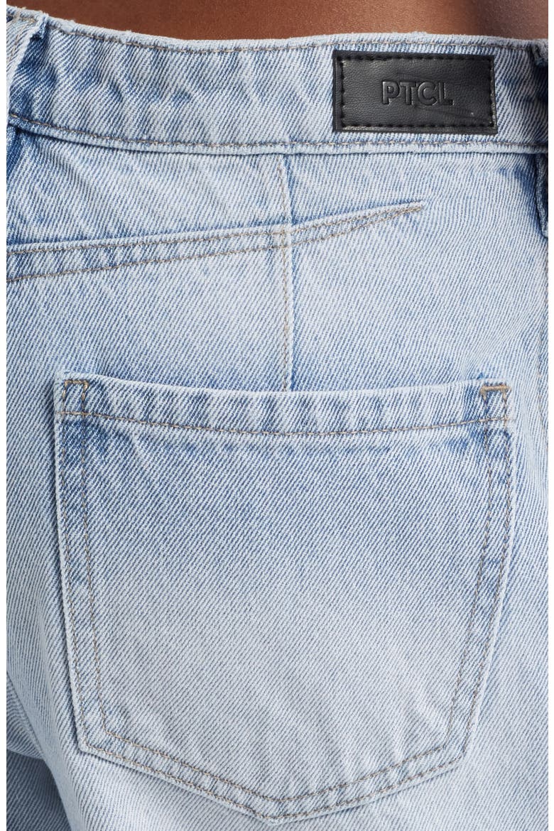 Low Loose Distressed Barrel Leg Jeans, Alternate, color, INDIGO
