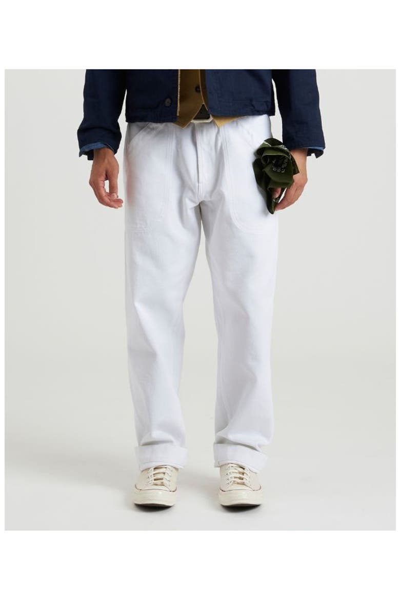 Areat Cotton Twill Trousers, Alternate, color, WHITE