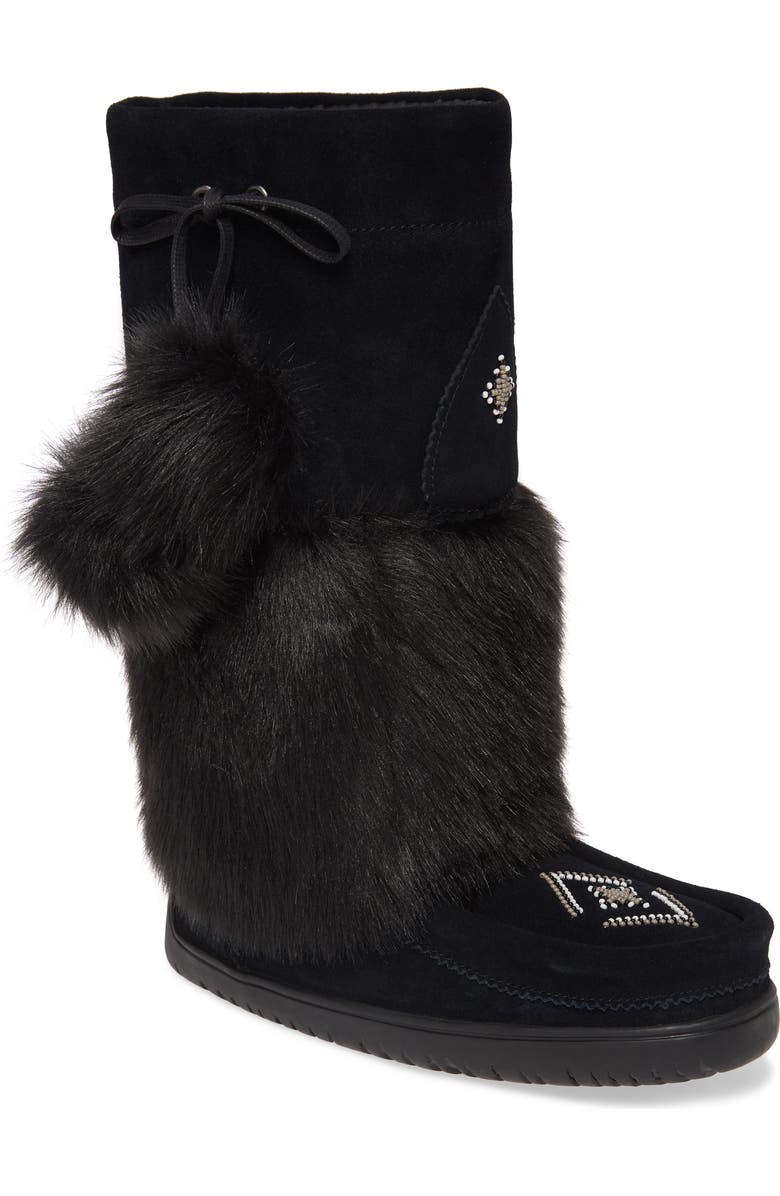 Manitobah Mukluks Snowy Owl Faux Fur Waterproof Snow Boot, Main, color,
