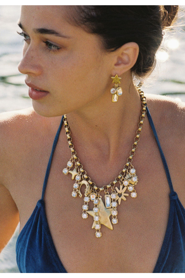 Stevie Necklace, Alternate, color, Gold