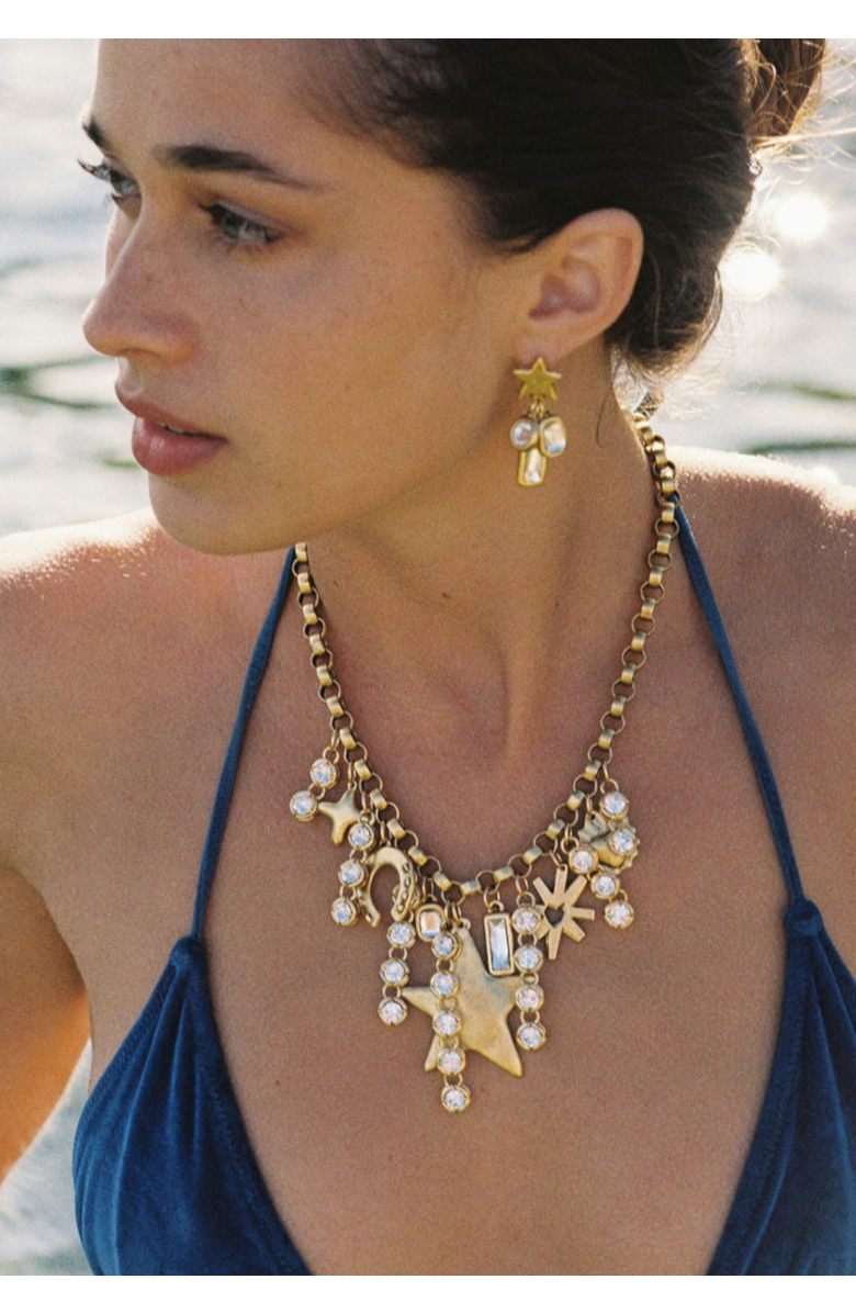 sccollection Stevie Necklace, Alternate, color, Gold