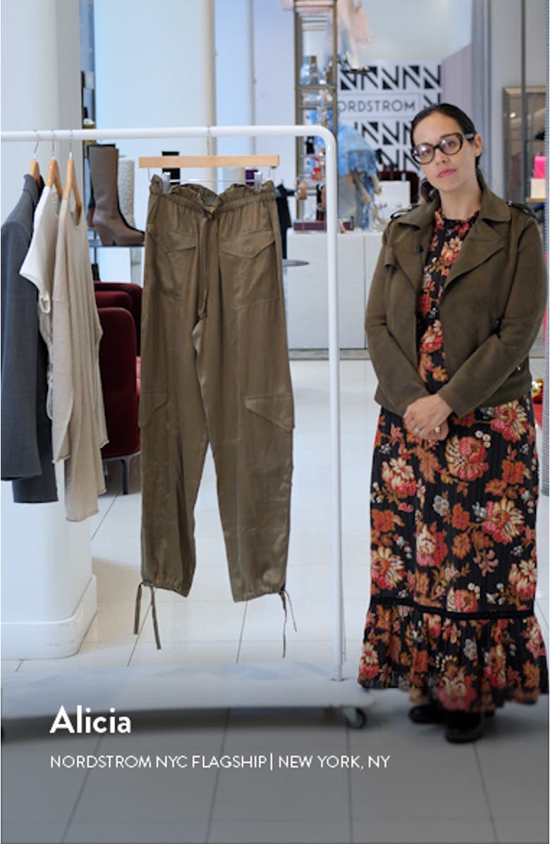 Washed Satin Cargo Pants, sales video thumbnail