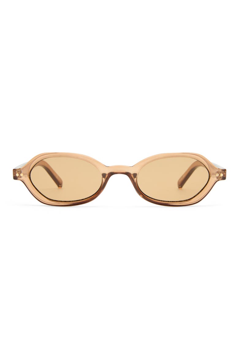 Gender Inclusive Foundry 52mm Rectangular Sunglasses, Main, color, WHISKEY