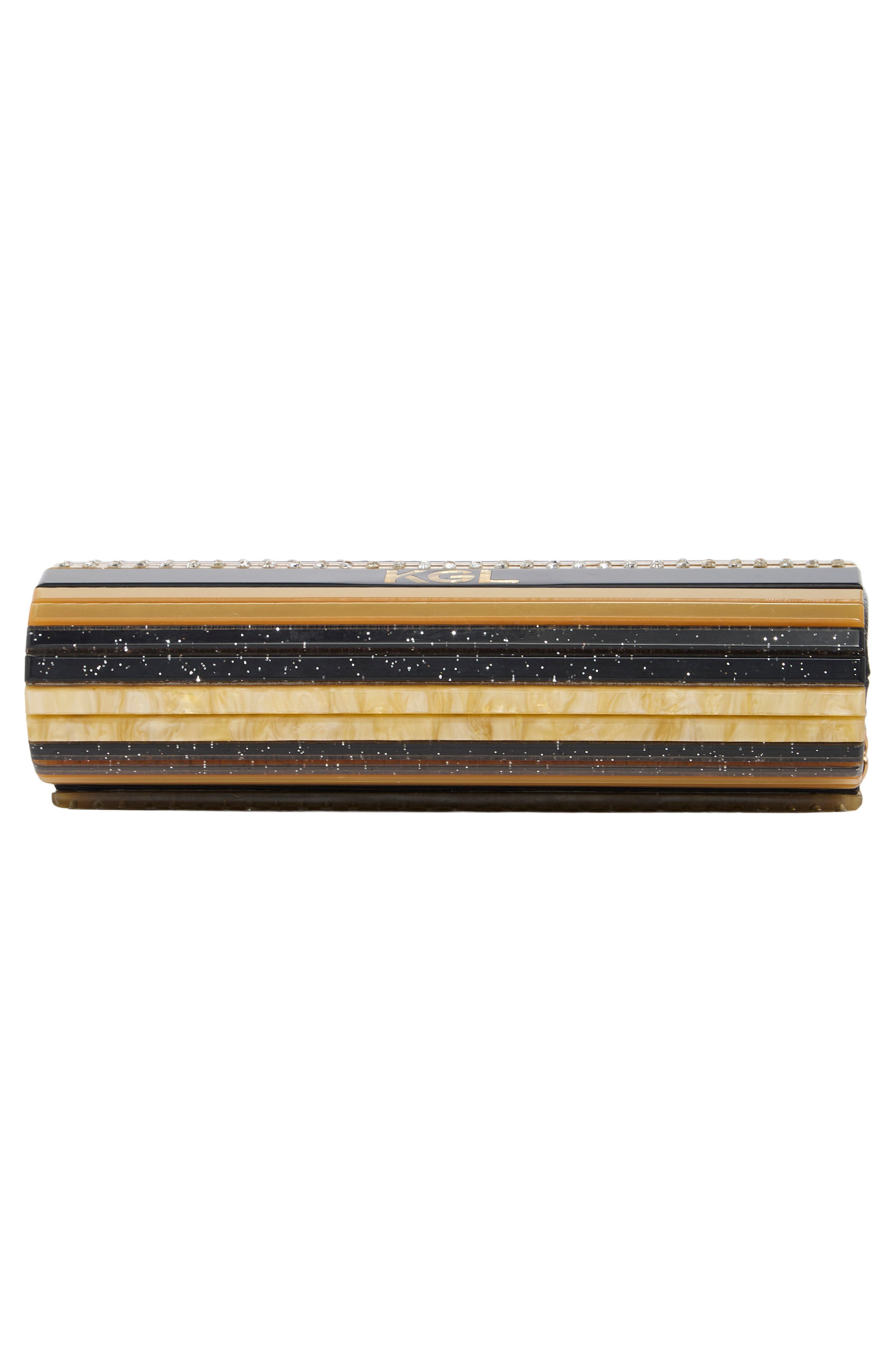Kurt Geiger London Party Clutch, Alternate, color, Black/ Gold