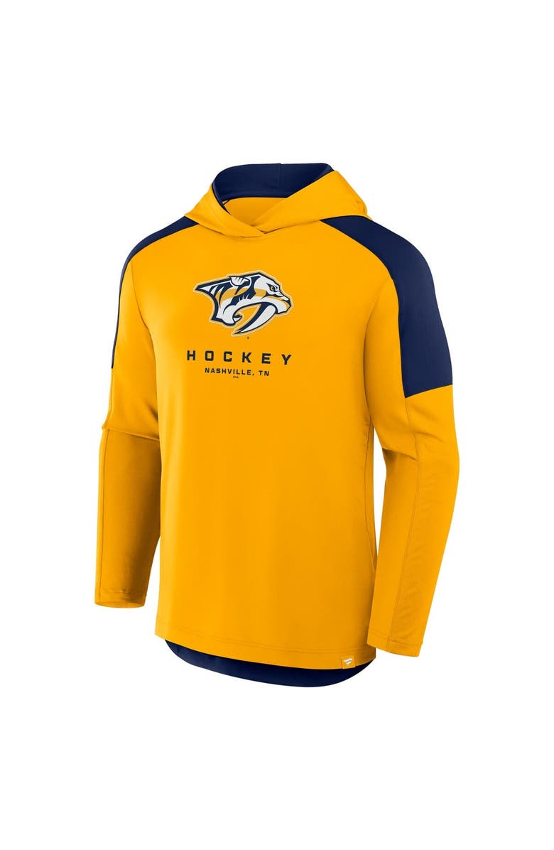 FANATICS Men's Fanatics Gold Nashville Predators Meta Game Transitional Pullover Hoodie, Alternate, color, 