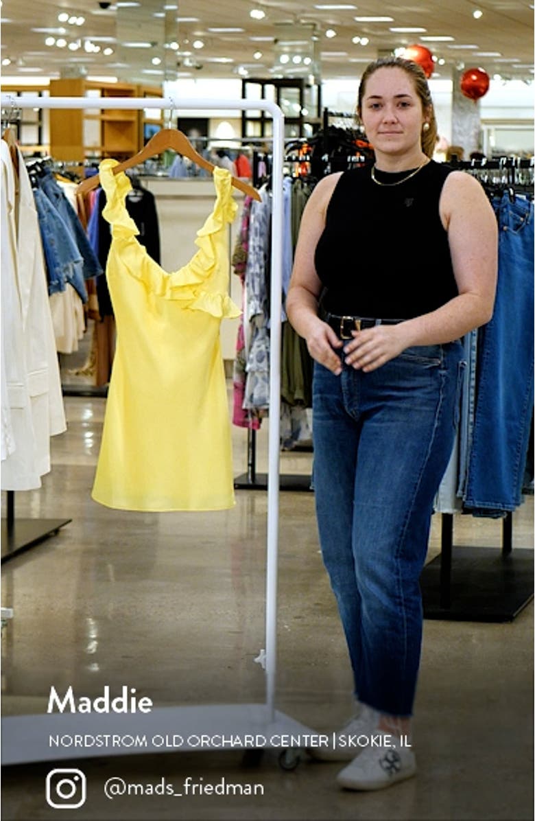 Tink Ruffle Satin Minidress, sales video thumbnail