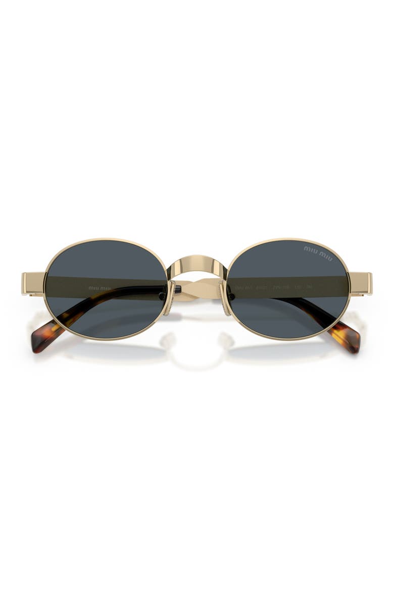 MUB51S 47mm Oval Sunglasses, Alternate, color, PALE GOLD / DARK GREY
