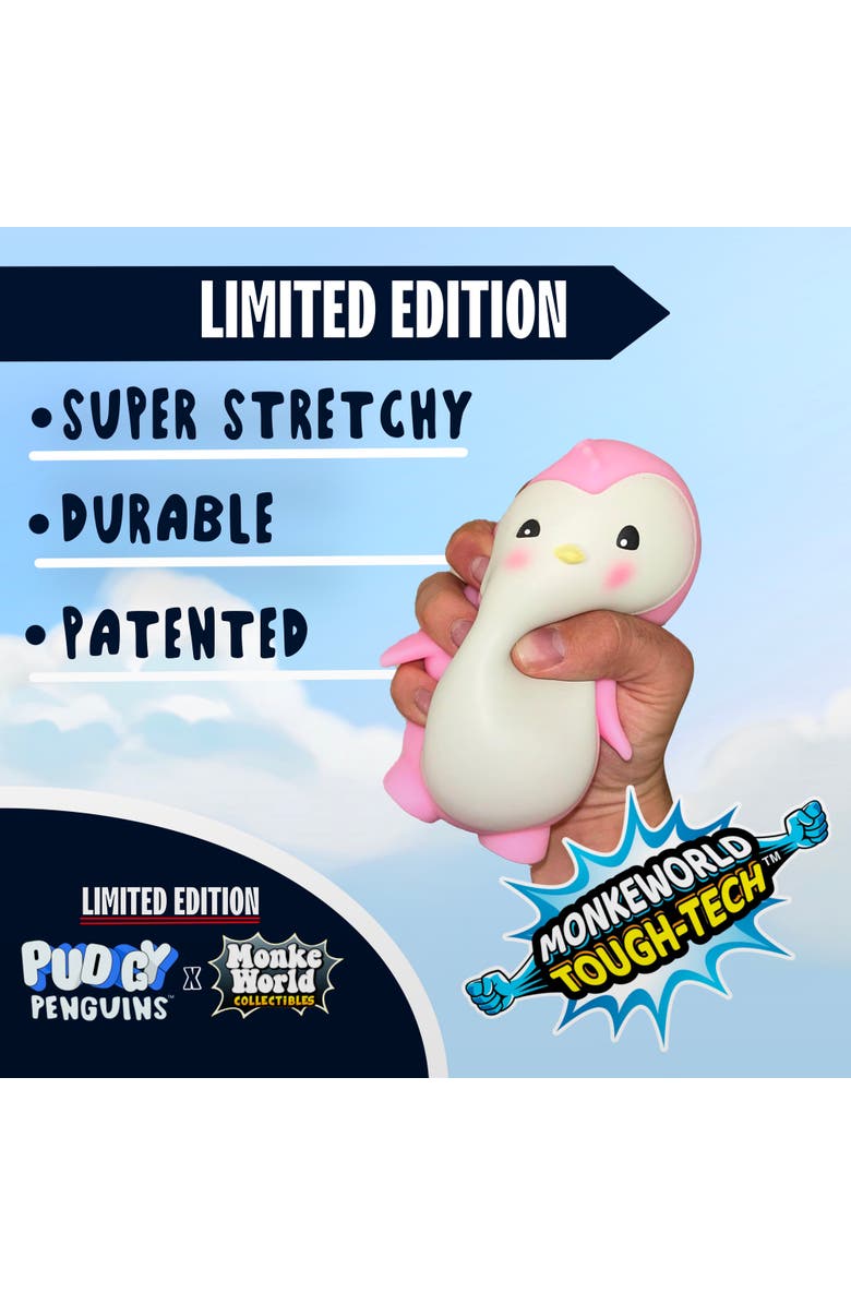 Pudgy Penguins Monkeworld Pudgy Penguin Fidget Toy Pink, Plush, Stress Relief, Alternate, color, Pink