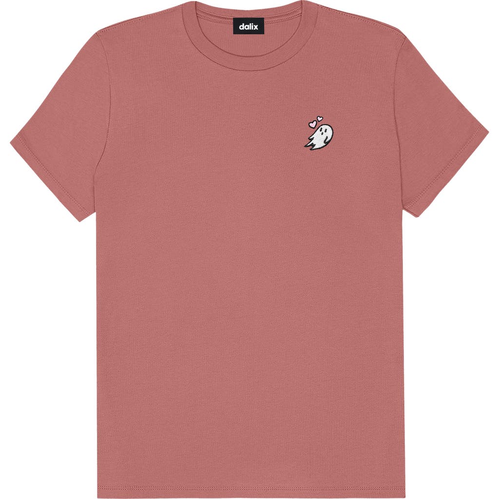 Dalix Heartly Ghost Tee In Mauve