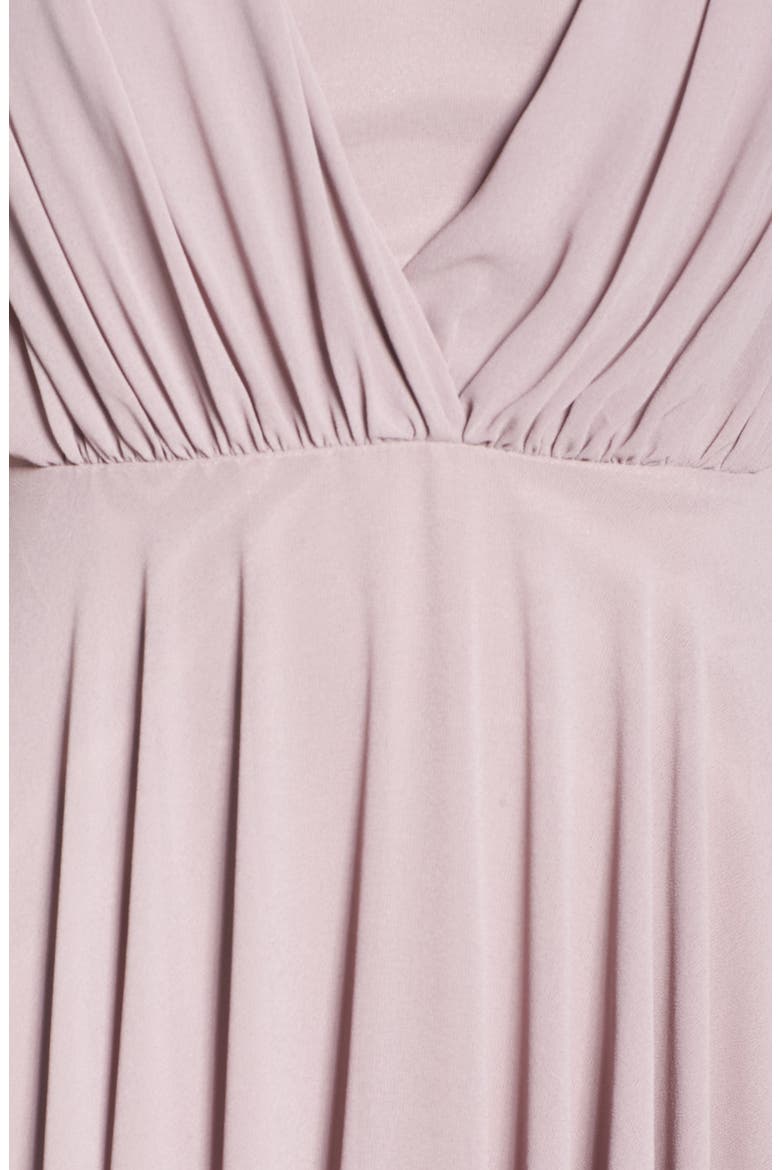 Flutter Sleeve Chiffon Gown, Alternate, color, GREY
